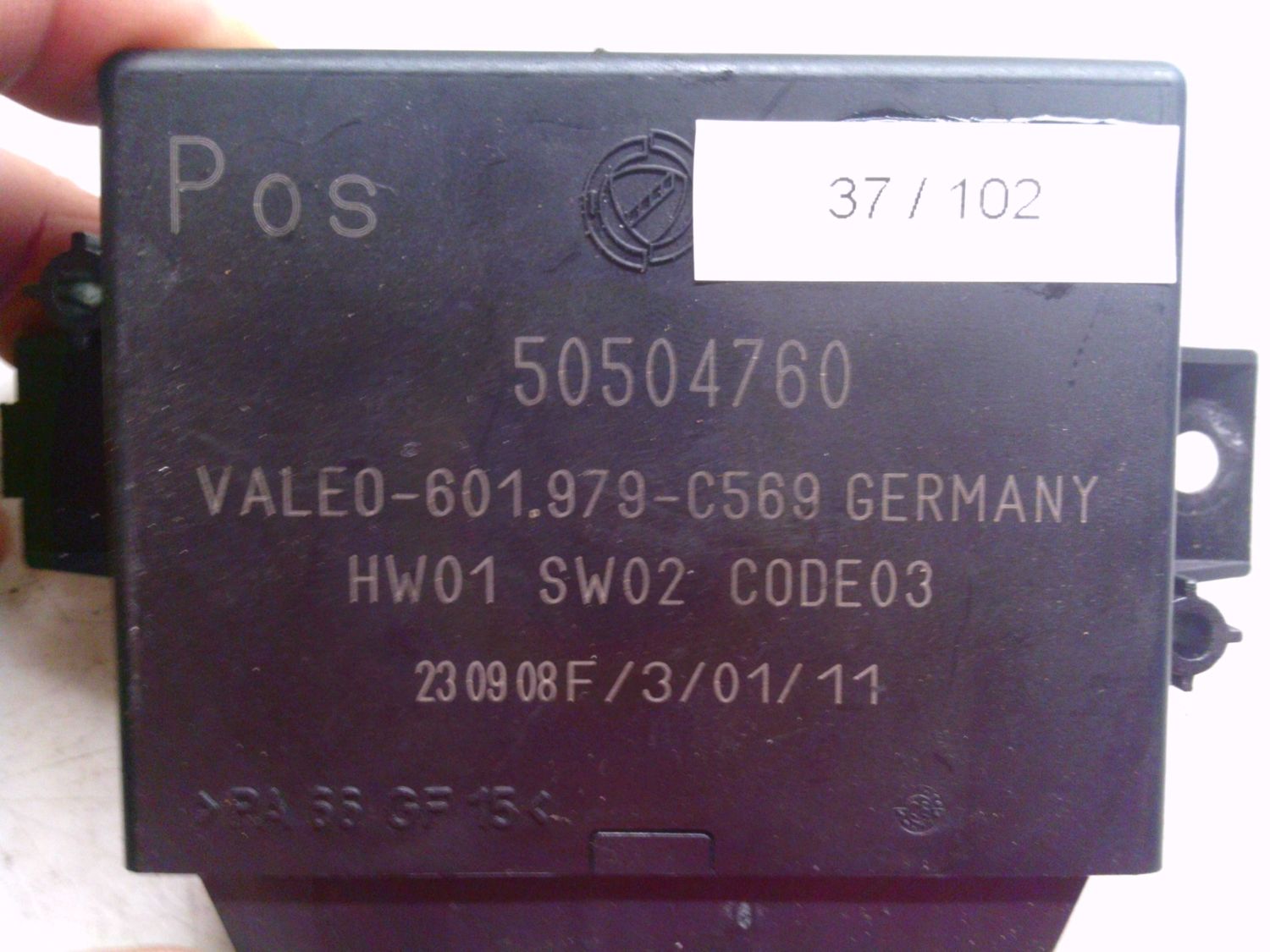 37-102 Centralina sensori parcheggio Valeo 50504760   601.979-C569 CODE 03   ALFA ROMEO  159