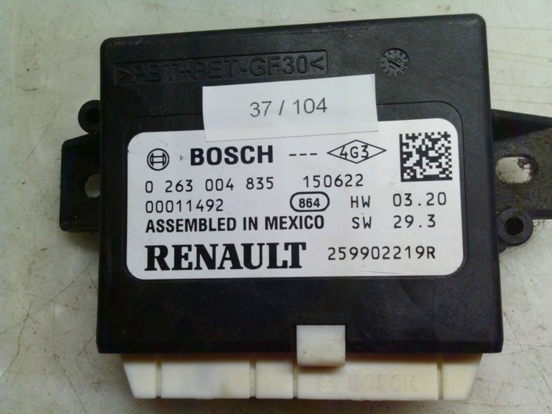 37-104 Centralina Sensori Parcheggio Bosch 0 263 004 835 0263004835 259902219R HW: 03.20SW: 29.3 HW 3.20 SW 19.5 RENAULT  Kadjar