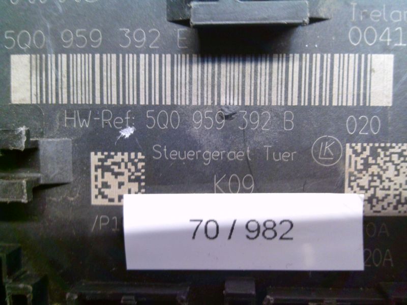 70-982 Centralina Porte Volkswagen 5Q0 959 392 E 5Q0959392E K09    VOLKSWAGEN  TIGUAN