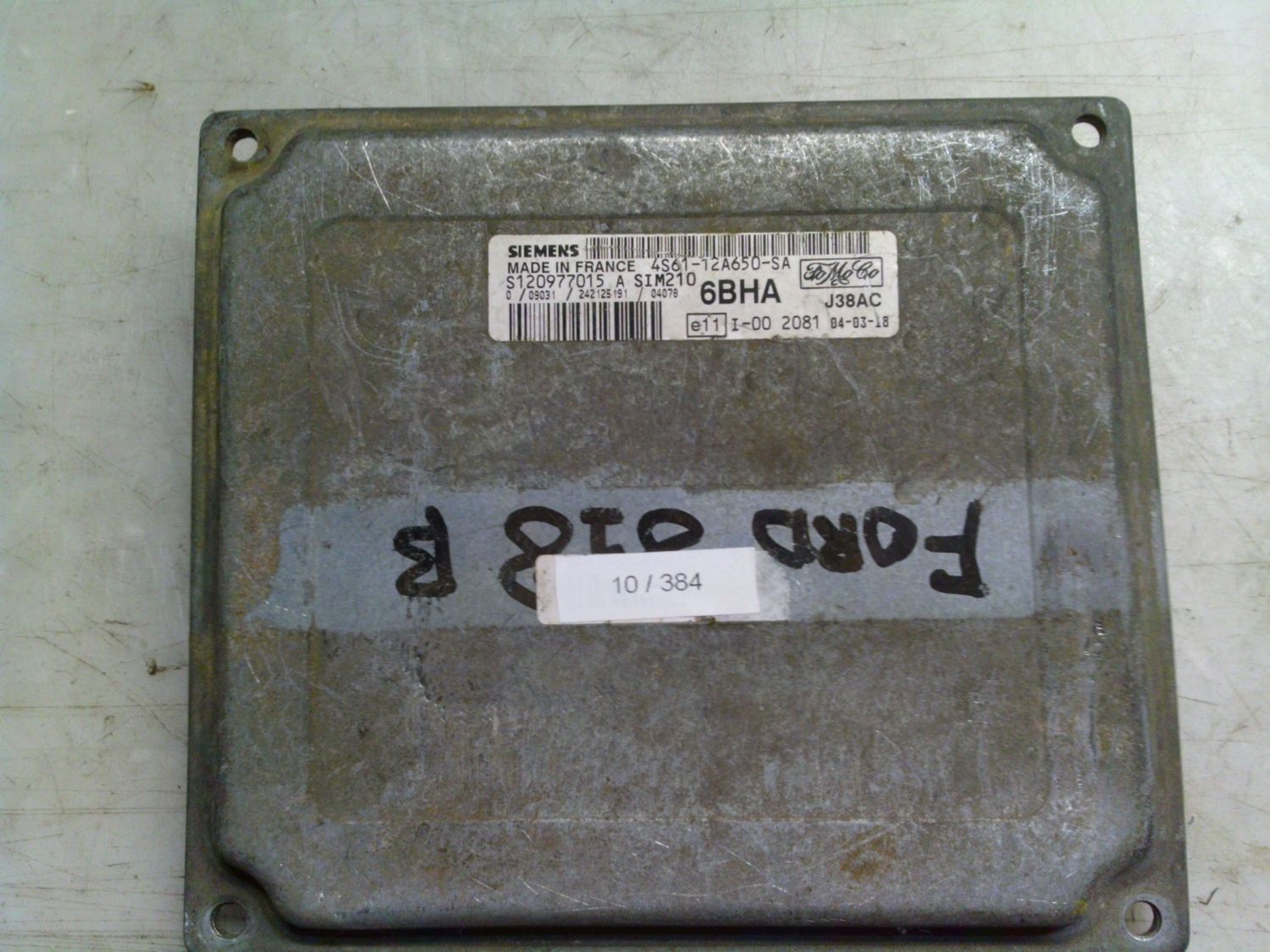 10-384 Centralina Motore Siemens S120977015   4S61-12A650-SD SIM210 6BHD J38AC  FORD Benzina Varie