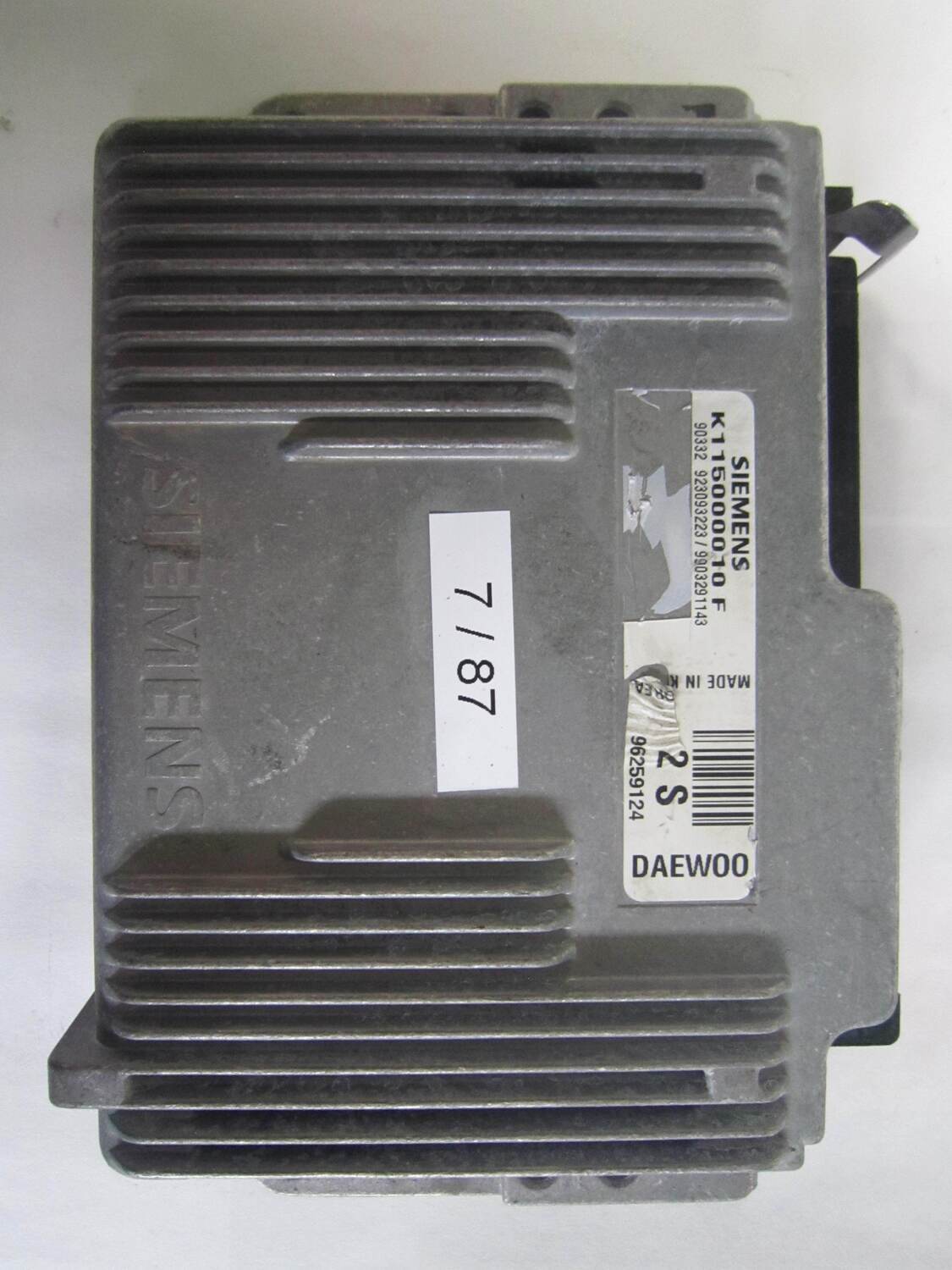 7-87 Centralina Motore Siemens K115000010F K115000010 F 96259124 2S CHEVROLET MATIZ 0.8 7-87 Centralina Motore Siemens K115000010F K115000010 F 96259124 2S CHEVROLET MATIZ 0.8