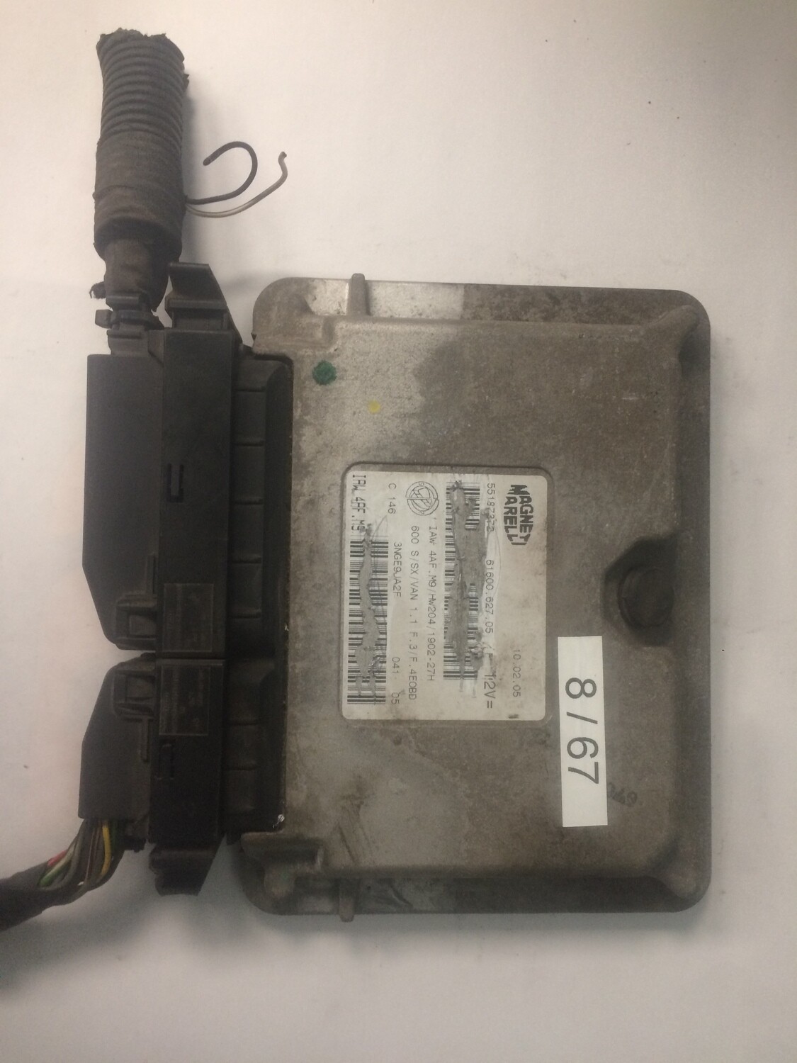 8-67 Centralina Motore Magneti Marelli 55187372 61600.627.05 6160062705 IAW 4AF.M9 IAW4AFM9 ALFA ROMEO / FIAT / LANCIA 5 600 S SX VAN 8-67 Centralina Motore Magneti Marelli 55187372 61600.627.05 6160062705 IAW 4AF.M9 IAW4AFM9 ALFA ROMEO / FIAT / LANCIA 5 600 S SX VAN