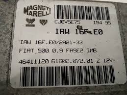 8-731 Centralina Motore Magneti Marelli 46411120   61602.072.01 IAW 16F.E0   ALFA ROMEO / FIAT / LANCIA Benzina 500