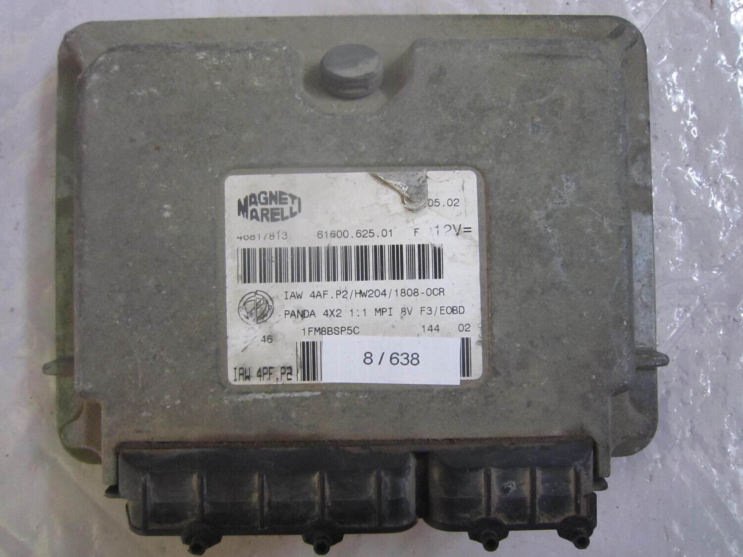 8-638 Centralina Motore Magneti Marelli 46817813 61600.625.01 6160062501 IAW 4AF.P2 HW204/1808-OCR ALFA ROMEO / FIAT / LANCIA Benzina PANDA 1.1 8-638 Centralina Motore Magneti Marelli 46817813 61600.625.01 6160062501 IAW 4AF.P2 HW204/1808-OCR ALFA ROMEO / FIAT / LANCIA Benzina PANDA 1.1