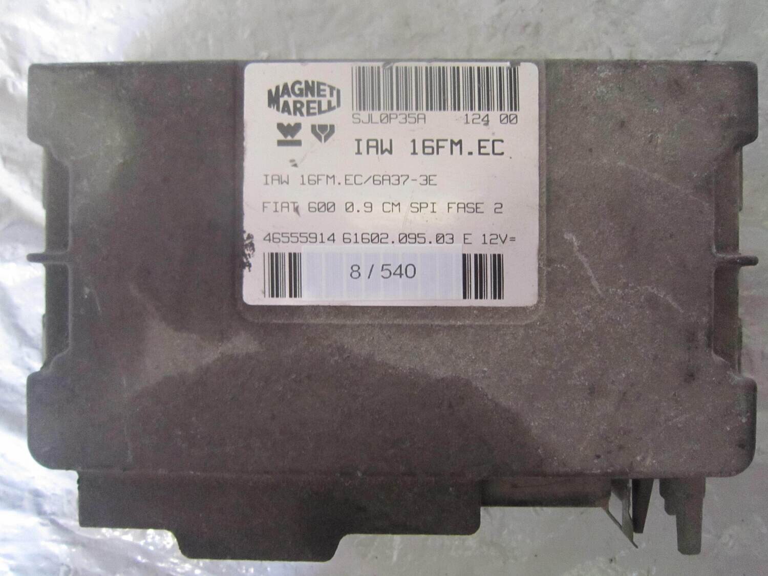 8-633 Centralina Motore Magneti Marelli 46555914 61602.095.03 6160209503 IAW 16FM.EC ALFA ROMEO / FIAT / LANCIA Benzina 600 0.9