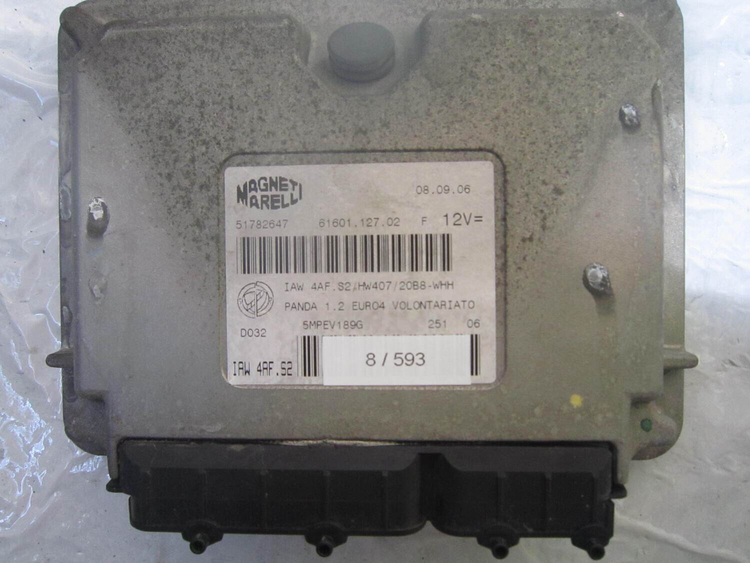 8-593 Centralina Motore Magneti Marelli 51782647 61601.127.02 6160112702 VOLONTARIATO IAW 4AF.S2 ALFA ROMEO / FIAT / LANCIA Benzina PANDA 1.1