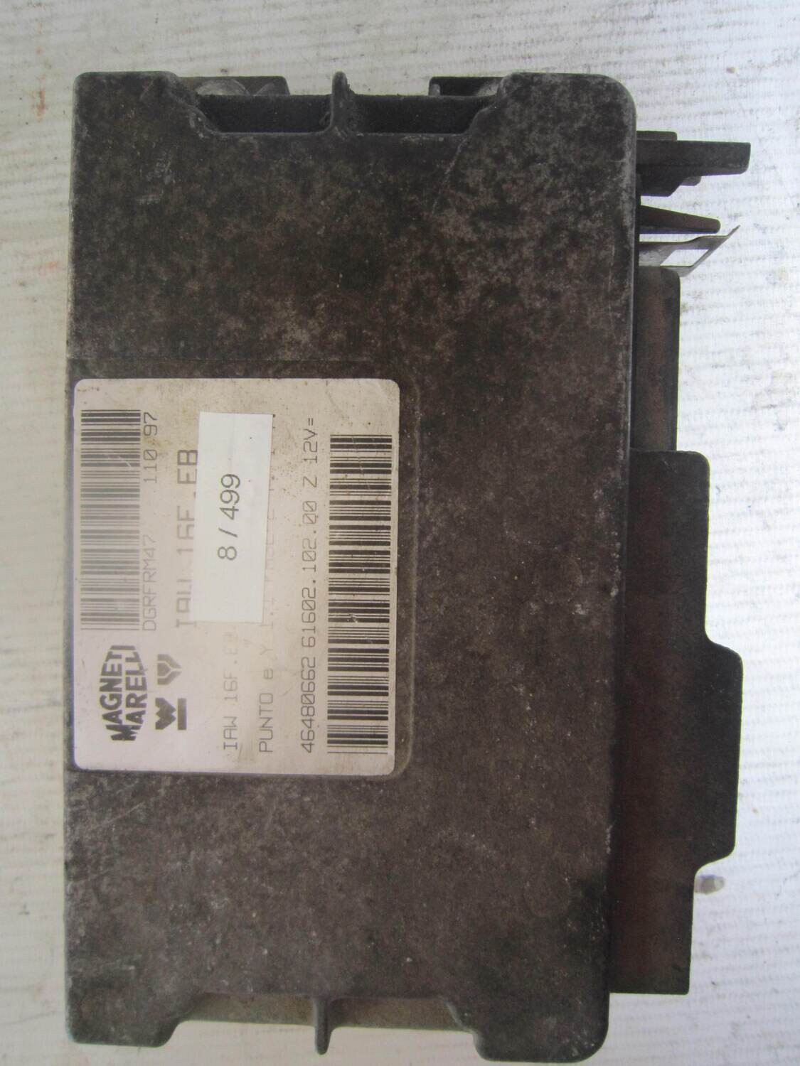 8-499 Centralina Motore Magneti Marelli 46480662 61602.102.00 6160210200 IAW 16F.EB ALFA ROMEO / FIAT / LANCIA Benzina PUNTO 1.1 8-499 Centralina Motore Magneti Marelli 46480662 61602.102.00 6160210200 IAW 16F.EB ALFA ROMEO / FIAT / LANCIA Benzina PUNTO 1.1