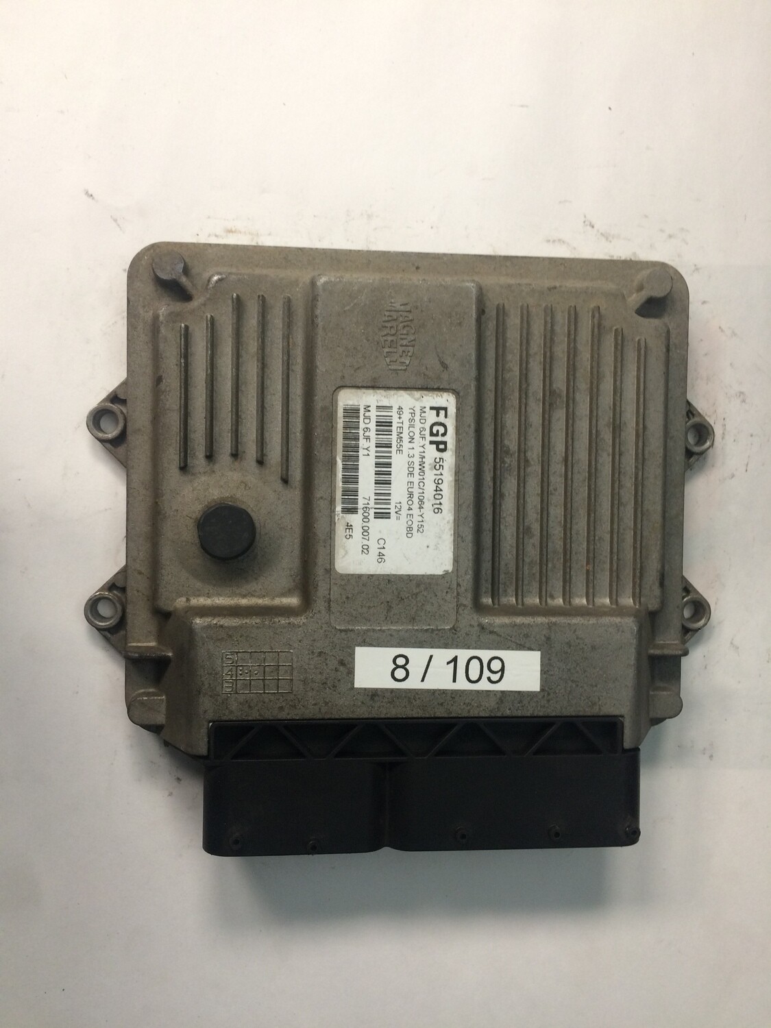 8-109 Centralina Motore Magneti Marelli  55194016 MJD 6JF.Y1 MJD6JFY1   71600.007.02 7160000702 HW01C/1064-Y152 HW01C1064Y152 ALFA ROMEO / FIAT / LANCIA  YPSILON 1.3 MULTIJET