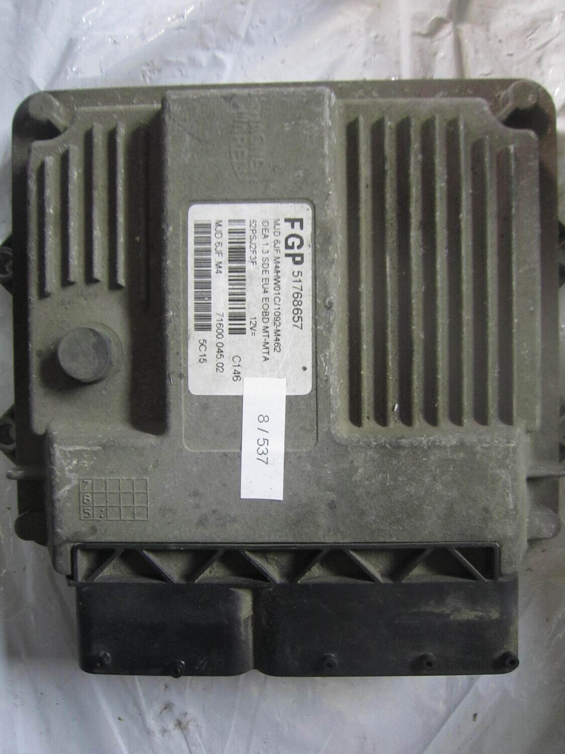 8-537 Centralina Motore Magneti Marelli 51768657 MJD 6JF.M4 MJD6JFM4 71600.045.02 HW01C/1092 ALFA ROMEO / FIAT / LANCIA Diesel VARIE 8-537 Centralina Motore Magneti Marelli 51768657 MJD 6JF.M4 MJD6JFM4 71600.045.02 HW01C/1092 ALFA ROMEO / FIAT / LANCIA Diesel VARIE