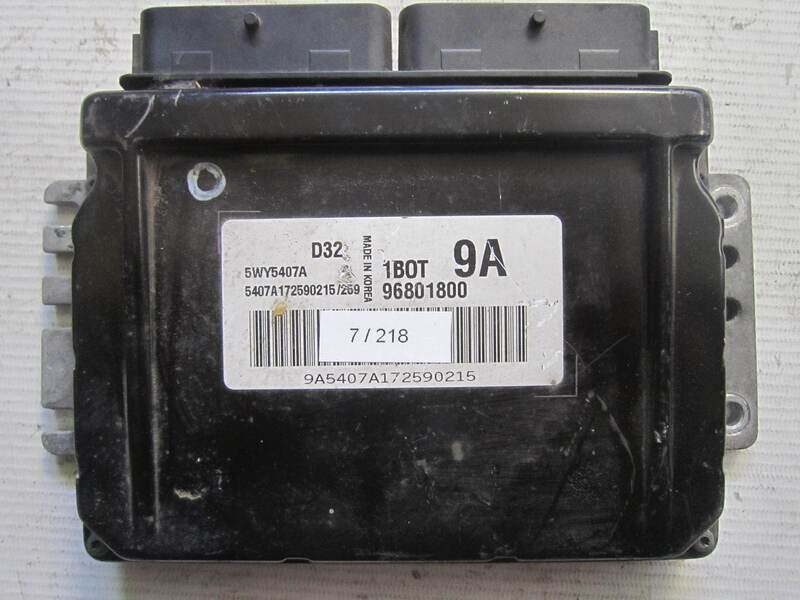 7-218 Centralina Motore Chevrolet 5WY5407A 96801800 1BOT 9A D32 Benzina MATIX 0.8