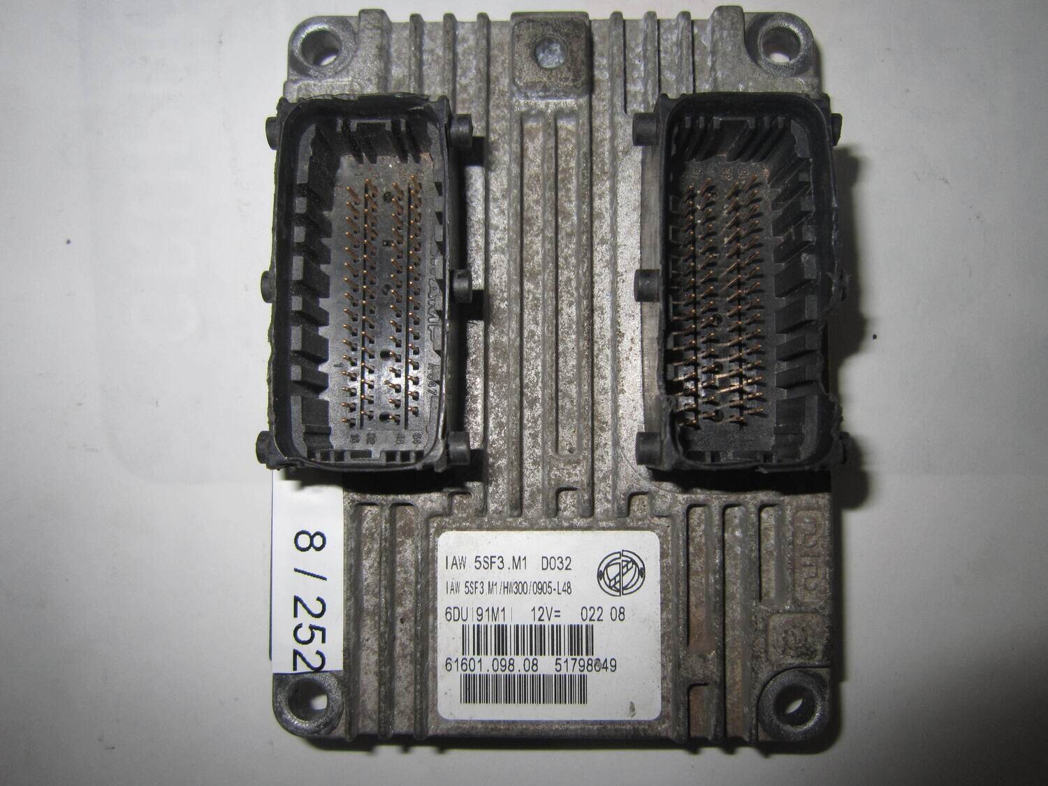 8-252 Centralina Motore Magneti Marelli 51798649 61601.098.08 6160109808 IAW 5SF3.M1 HW300/0905-L48 ALFA ROMEO / FIAT / LANCIA Benzina PUNTO 1.2
