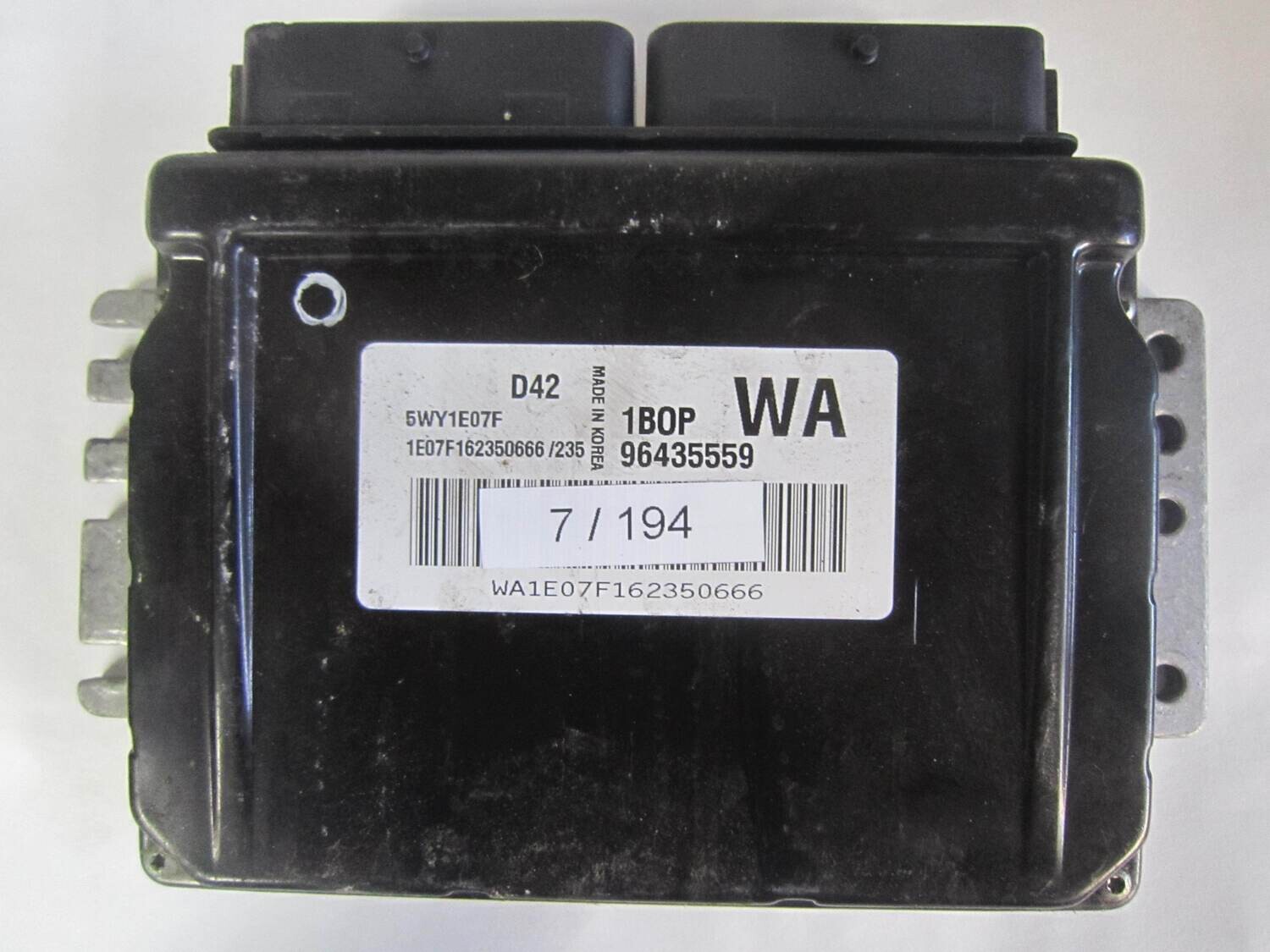 7-194 Centralina Motore Chevrolet 5WY1E07F 96435559 1BOP WA Benzina KALOS 7-194 Centralina Motore Chevrolet 5WY1E07F 96435559 1BOP WA Benzina KALOS