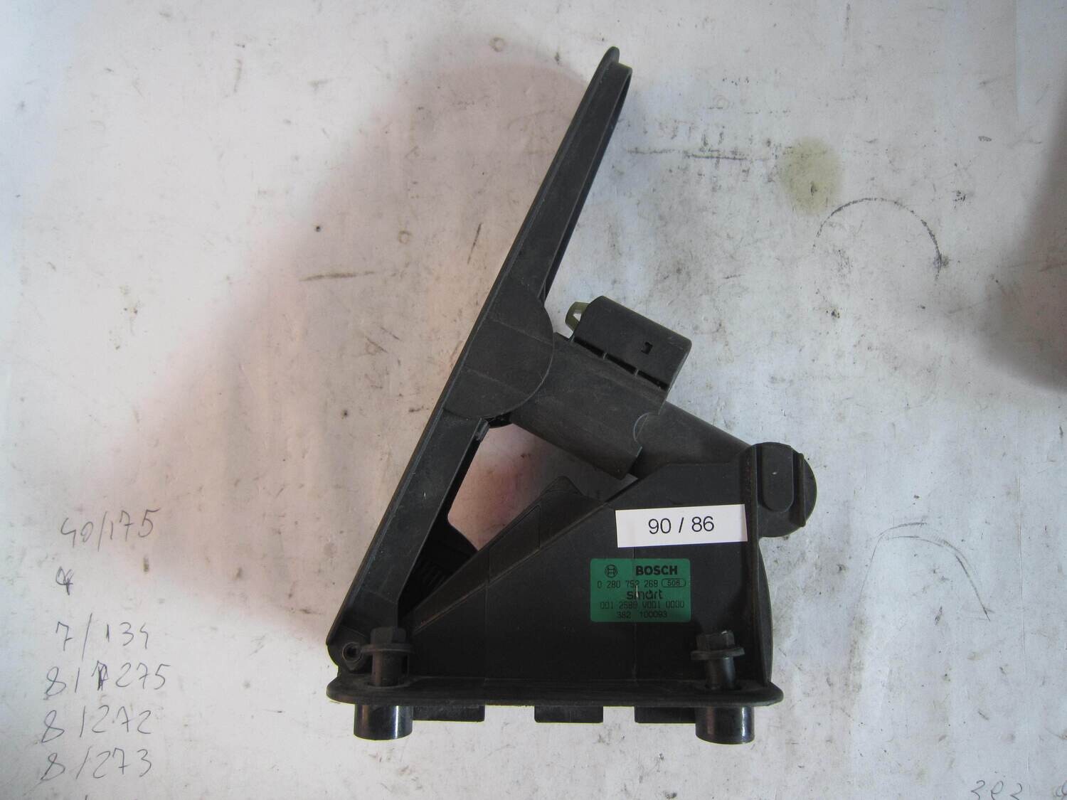 90-86 Pedale Acceleratore Bosch 0280752268 0 280 752 268 001 2589 V001 0000 0012589V0010000 SMART 450 90-86 Pedale Acceleratore Bosch 0280752268 0 280 752 268 001 2589 V001 0000 0012589V0010000 SMART 450