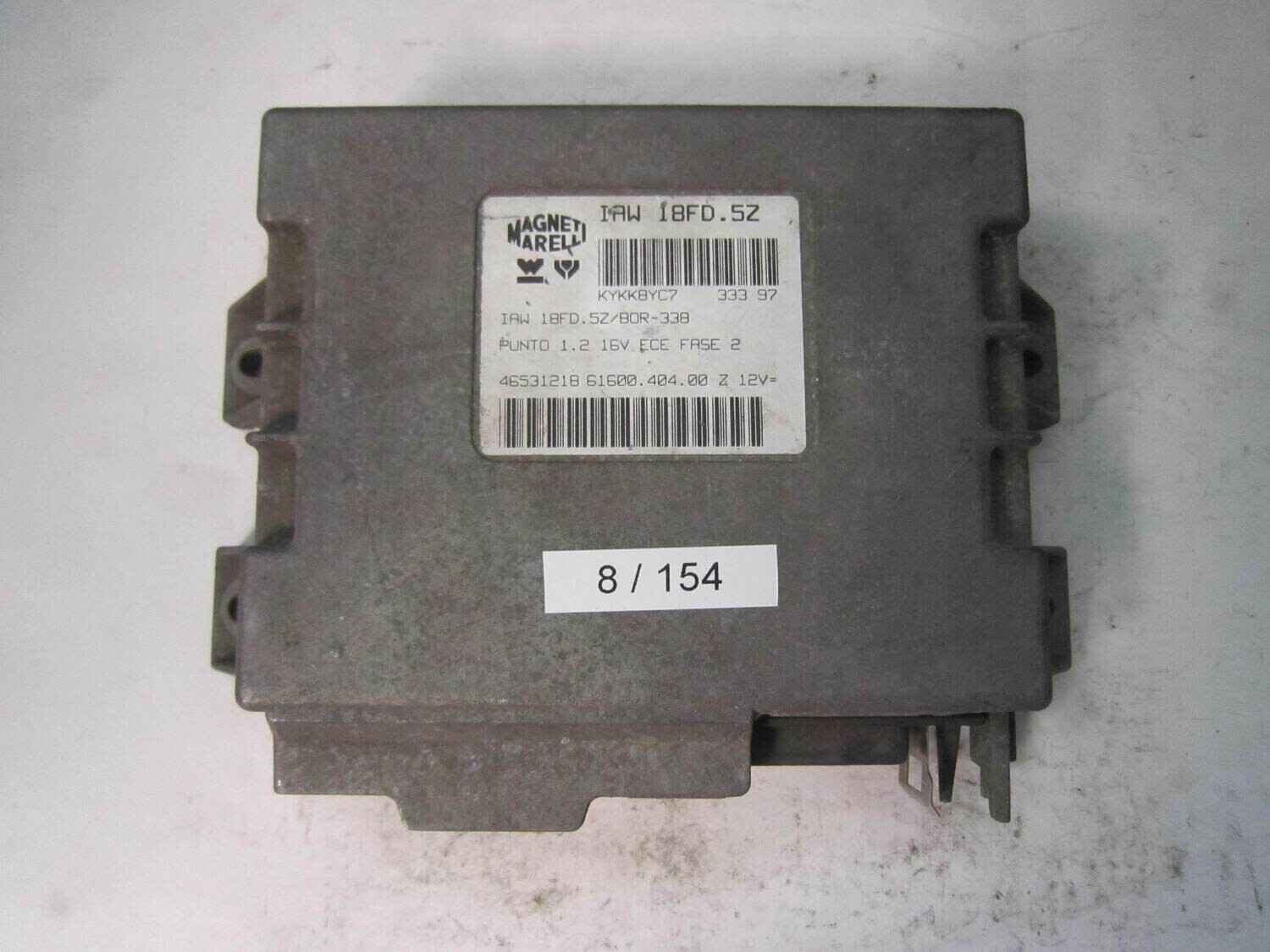8-154 Centralina Motore Magneti Marelli IAW18FD5Z IAW 18FD.5Z 46531218 46531218 61600.404.00 6160040400 ALFA ROMEO / FIAT / LANCIA PUNTO 1.2 8-154 Centralina Motore Magneti Marelli IAW18FD5Z IAW 18FD.5Z 46531218 46531218 61600.404.00 6160040400 ALFA ROMEO / FIAT / LANCIA PUNTO 1.2