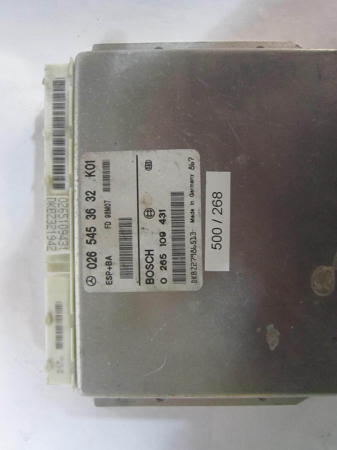 500-268 Centralina ABS ESP HBA Bosch 0 265 109 431 0265109431 026 545 36 32 0265453632 FD 98M07 Mercedes CLASSE  A