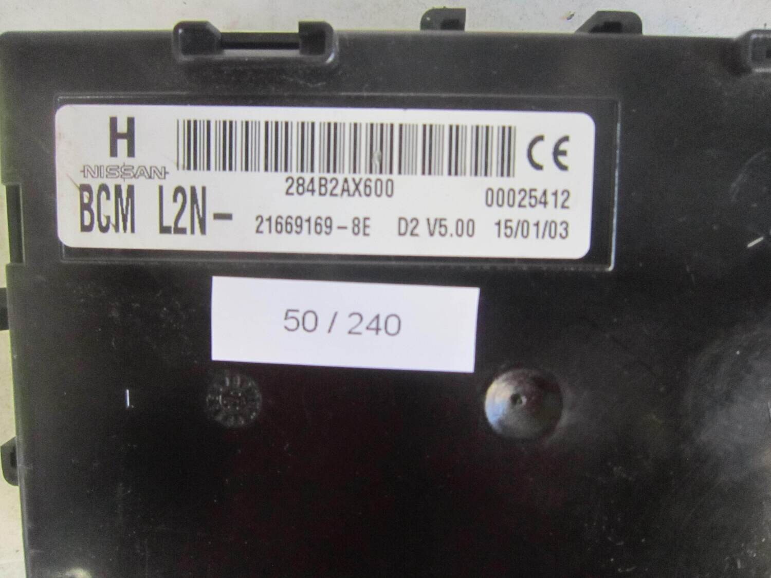 50-240 Body Computer Johnson Controls 284B2AX600 BCM L2N BCML2N 21669169-8E NISSAN Diesel MICRA 1.5 50-240 Body Computer Johnson Controls 284B2AX600 BCM L2N BCML2N 21669169-8E NISSAN Diesel MICRA 1.5