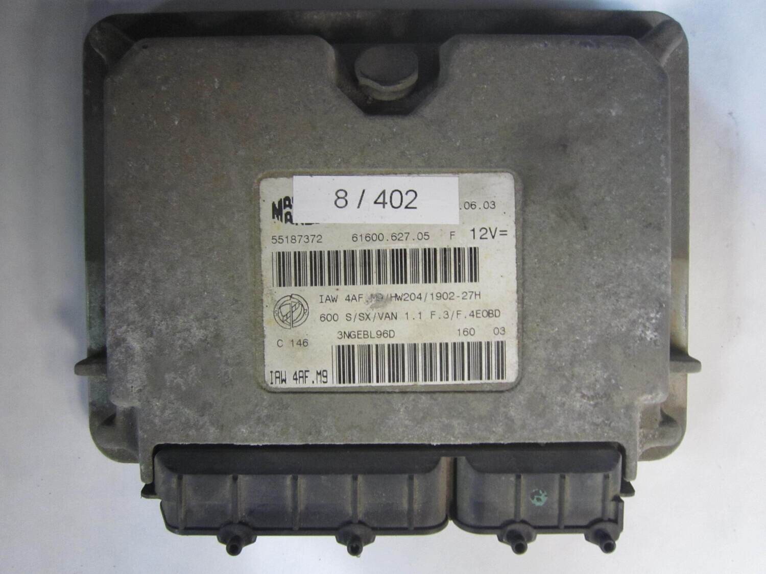 8-402 Centralina Motore Magneti Marelli 55187372 61600.627.05 6160062705 IAW 4AF.M9 HW204/1902-27H ALFA ROMEO / FIAT / LANCIA Benzina 600 1.1