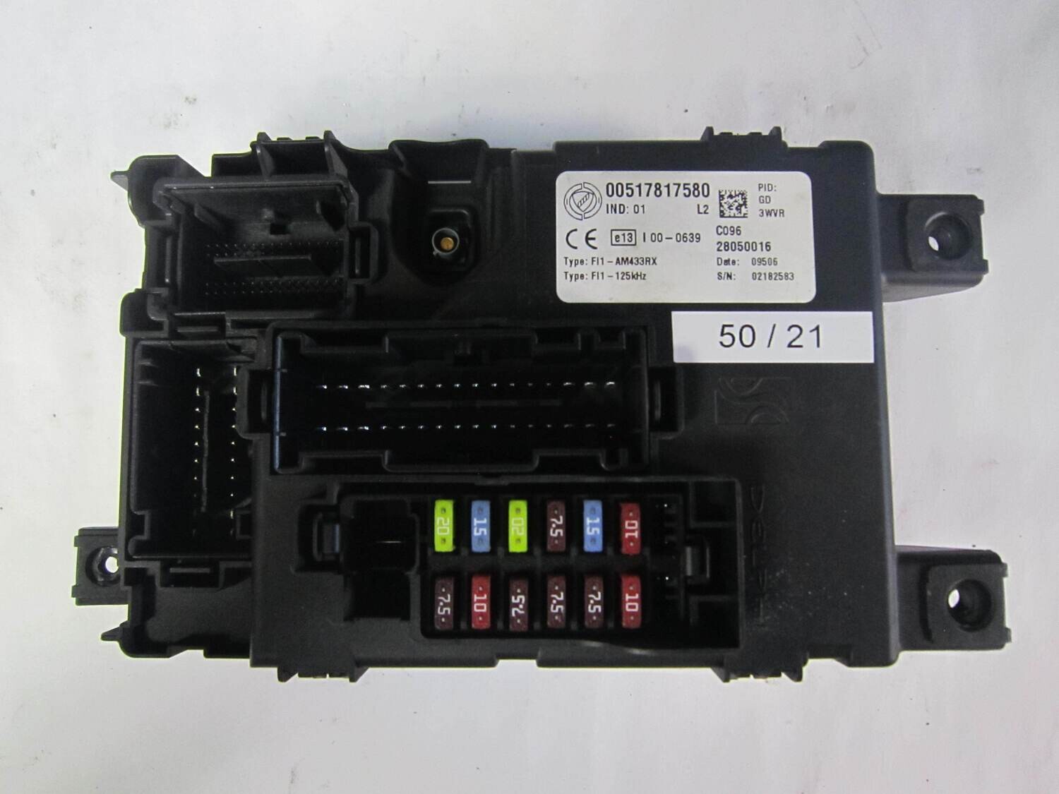 50-21 Body Computer Delphi 00517817580 28050016 FI1-AM433RX ALFA ROMEO / FIAT / LANCIA Diesel PUNTO 1.3