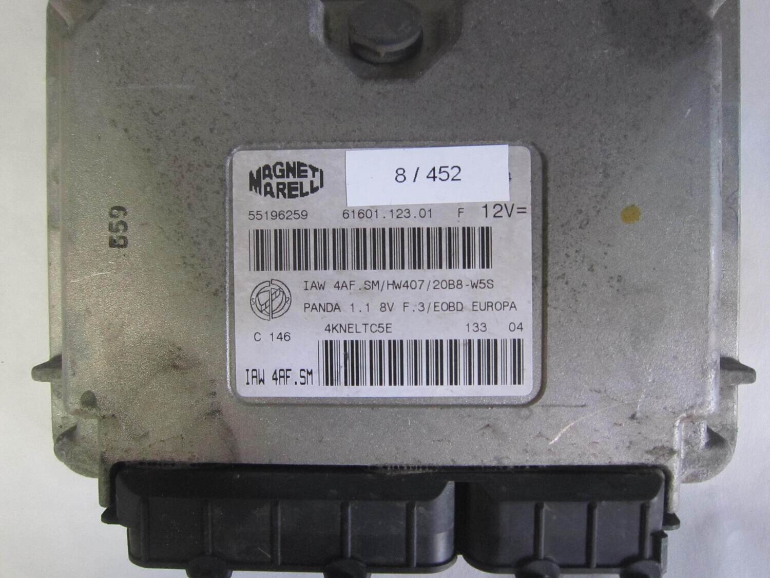 8-452 Centralina Motore Magneti Marelli 55196259 61601.123.01 6160112301 IAW4AF.SM HW407/20B8-W5S ALFA ROMEO / FIAT / LANCIA Benzina PANDA 1.1 8-452 Centralina Motore Magneti Marelli 55196259 61601.123.01 6160112301 IAW4AF.SM HW407/20B8-W5S ALFA ROMEO / FIAT / LANCIA Benzina PANDA 1.1