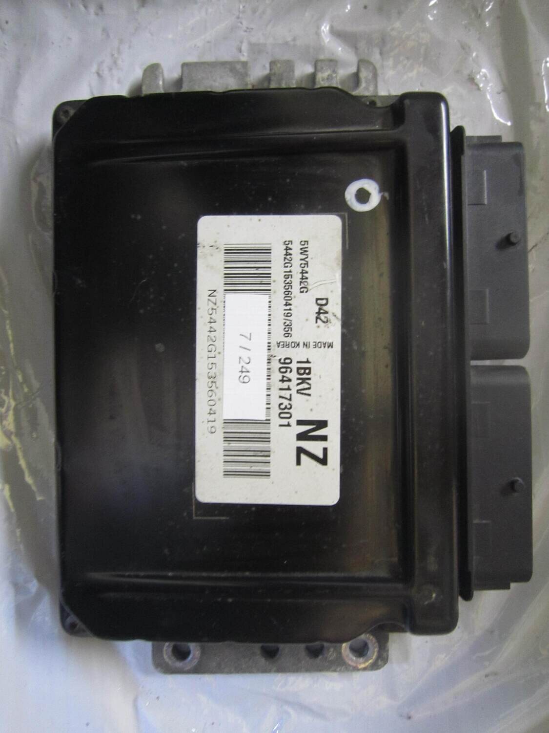 7-249 Centralina Motore Chevrolet 5WY5442G 96417301 1BKV NZ Benzina MATIZ 7-249 Centralina Motore Chevrolet 5WY5442G 96417301 1BKV NZ Benzina MATIZ