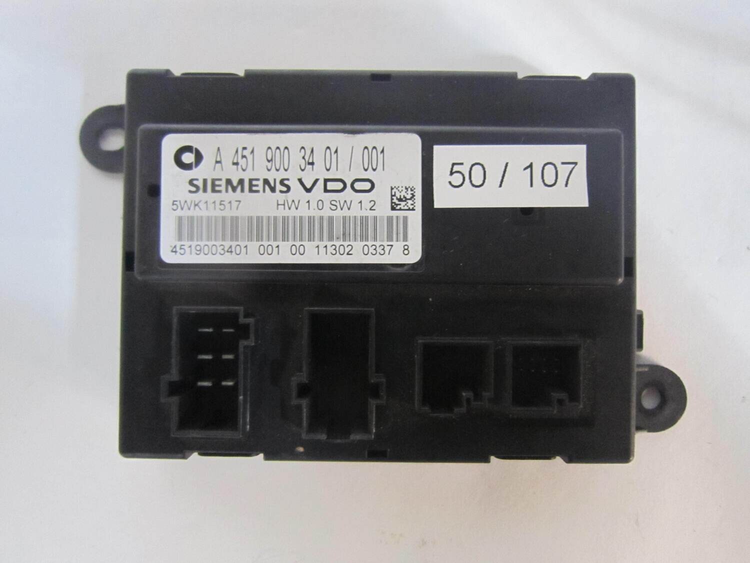 50-107 Body Computer Siemens 5WK11517 A 451 900 34 01/001 A4519003401001 SMART FORTWO 451 50-107 Body Computer Siemens 5WK11517 A 451 900 34 01/001 A4519003401001 SMART FORTWO 451
