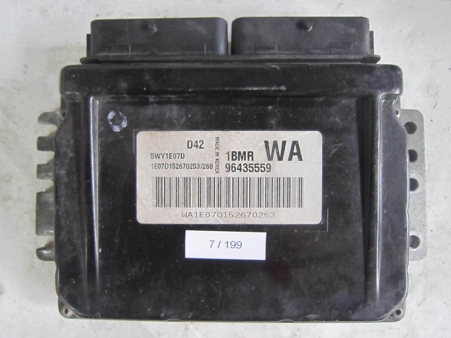 7-199 Centralina Motore Chevrolet 5WY1E07D 1BMR WA 1BMRWA 96435559 VARIE 7-199 Centralina Motore Chevrolet 5WY1E07D 1BMR WA 1BMRWA 96435559 VARIE