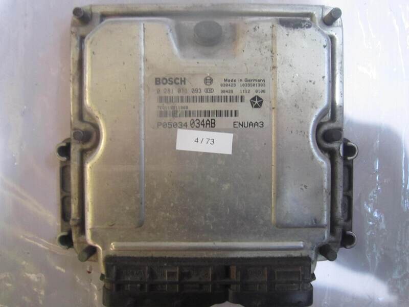 4-73 Centralina Motore Bosch 0 281 011 093 0281011093 P05034 ,34AB P05034,34AB 1039S01303 ENUAA3 CHRYSLER Diesel PT CRUISER