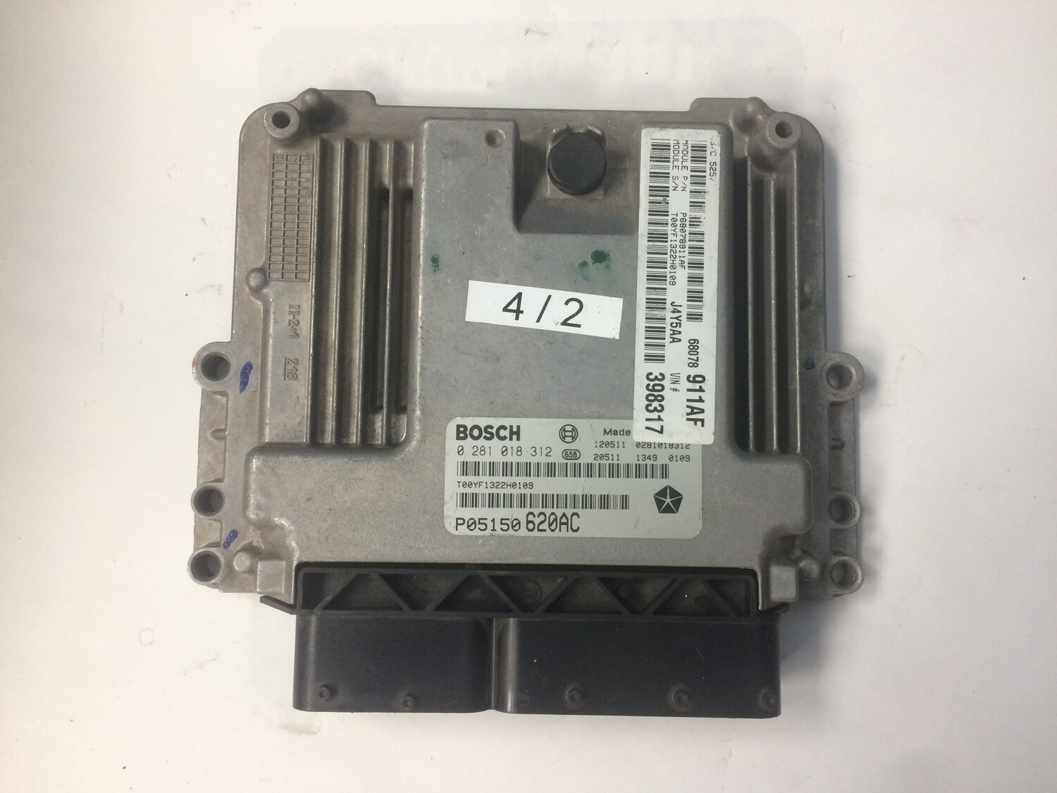 4-2 Centralina Motore Bosch 0 281 018 312 0281018312 P05150 620AC P05150620AC CHRYSLER Diesel DODGE 2.0 4-2 Centralina Motore Bosch 0 281 018 312 0281018312 P05150 620AC P05150620AC CHRYSLER Diesel DODGE 2.0