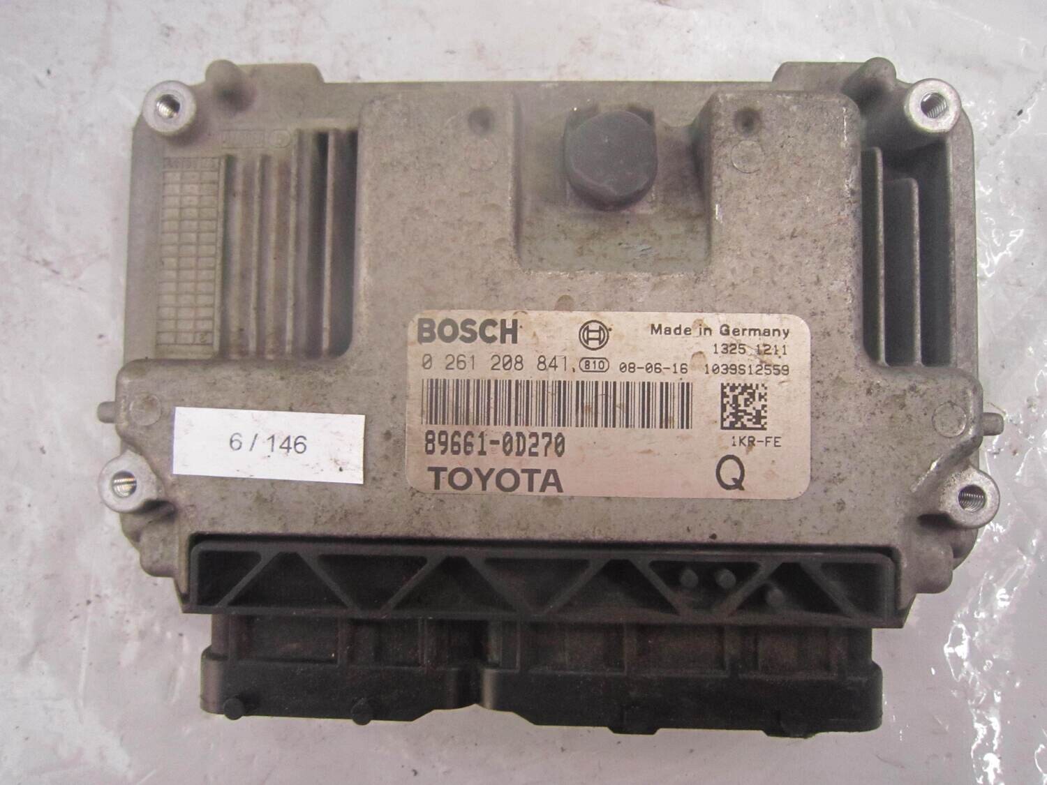 6-146 Centralina Motore Bosch 0 261 208 841 0261208841 89661 0D270 1039S12559 TOYOTA BENZINA YARIS 6-146 Centralina Motore Bosch 0 261 208 841 0261208841 89661 0D270 1039S12559 TOYOTA BENZINA YARIS