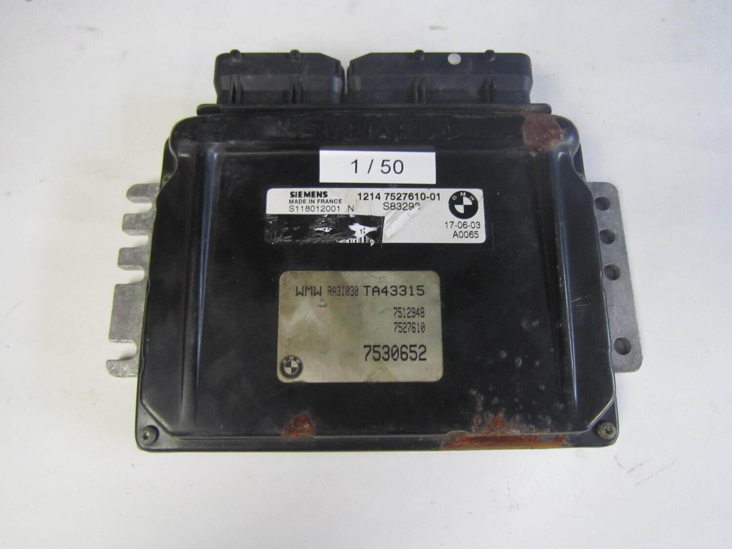1-50 Centralina Motore Siemens S118012001 N S118012001N 7 530 652 7530652 TA43315 MINI Benzina ONE 1.6 1-50 Centralina Motore Siemens S118012001 N S118012001N 7 530 652 7530652 TA43315 MINI Benzina ONE 1.6