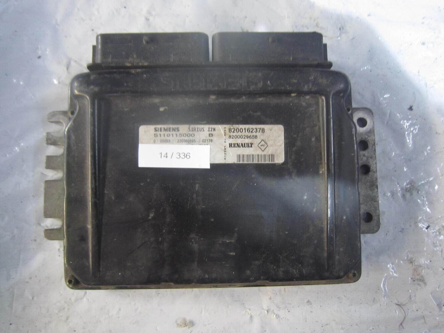 14-336 Centralina Motore Siemens S110115000   8200162378 8200029658 SIRIUS 32N  RENAULT BENZINA CLIO