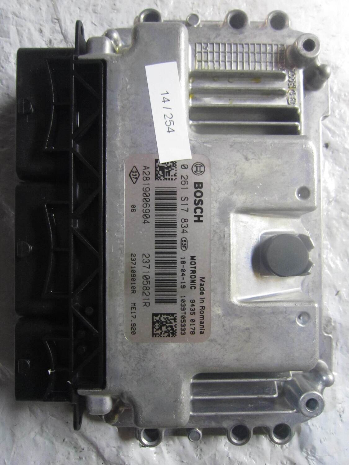 14-254 Centralina Motore Bosch 0 261 S17 834 0261S17834 A2819006904 1039T05333 237105821R ME17.920 RENAULT Benzina VARIE