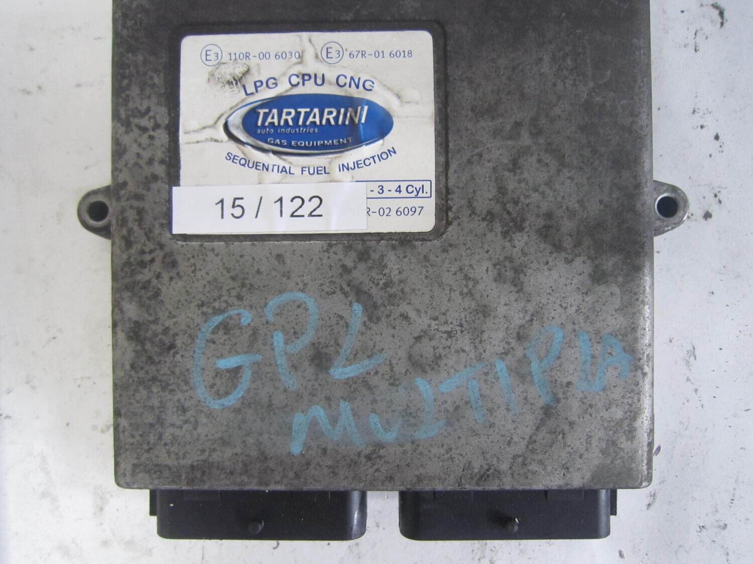 15-122 Centralina GPL / Metano Tartarini 4822130 10R.02 6097 110R.00 6030 ALFA ROMEO / FIAT / LANCIA Benzina/GPL MULTIPLA 15-122 Centralina GPL / Metano Tartarini 4822130 10R.02 6097 110R.00 6030 ALFA ROMEO / FIAT / LANCIA Benzina/GPL MULTIPLA
