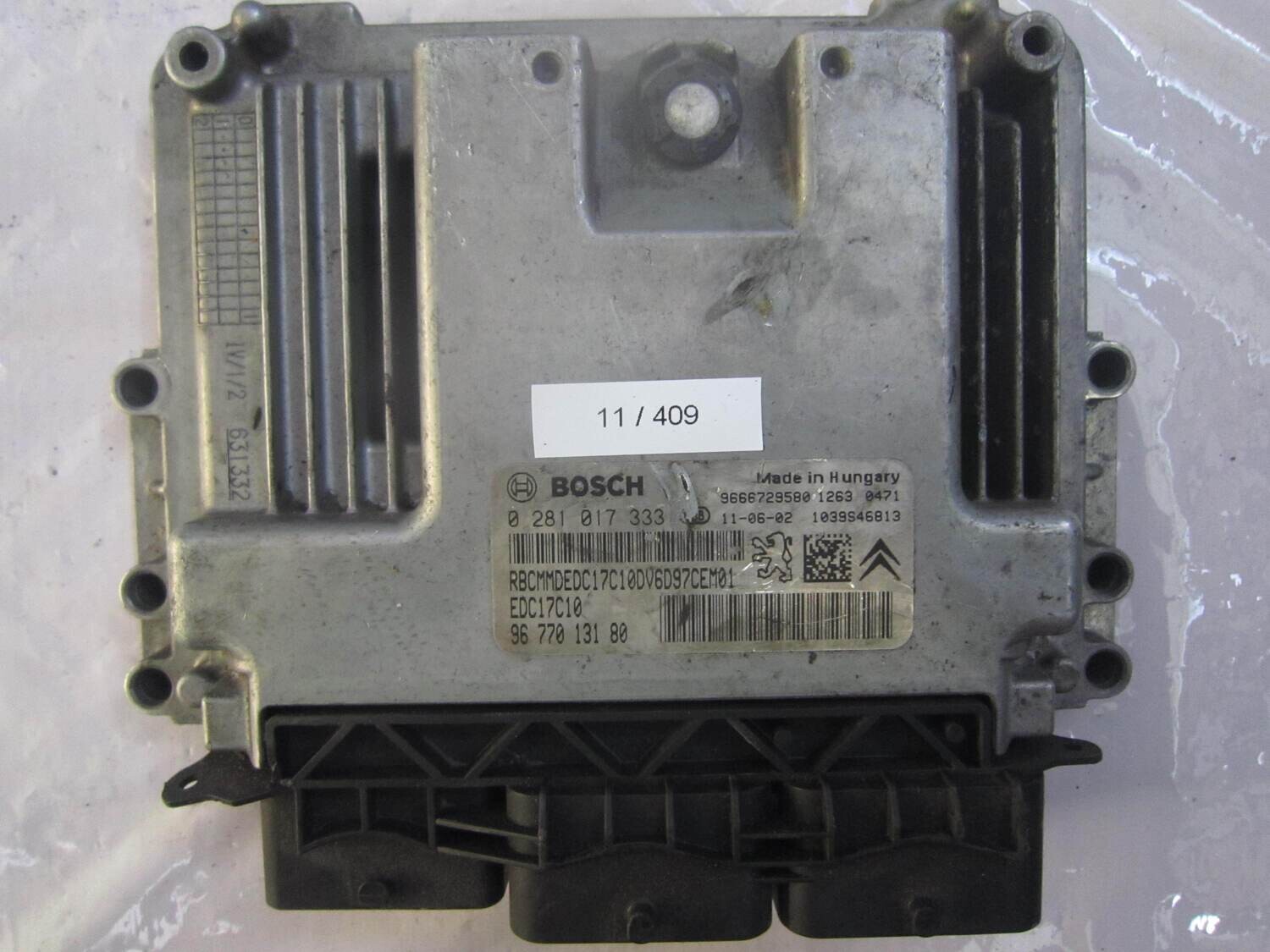 11-409 Centralina Motore Bosch 0 281 017 333 0281017333 96 770 131 80 9677013180 1039S46813 EDC17C10 CITROEN / PEUGEOT Diesel VARIE 11-409 Centralina Motore Bosch 0 281 017 333 0281017333 96 770 131 80 9677013180 1039S46813 EDC17C10 CITROEN / PEUGEOT Diesel VARIE