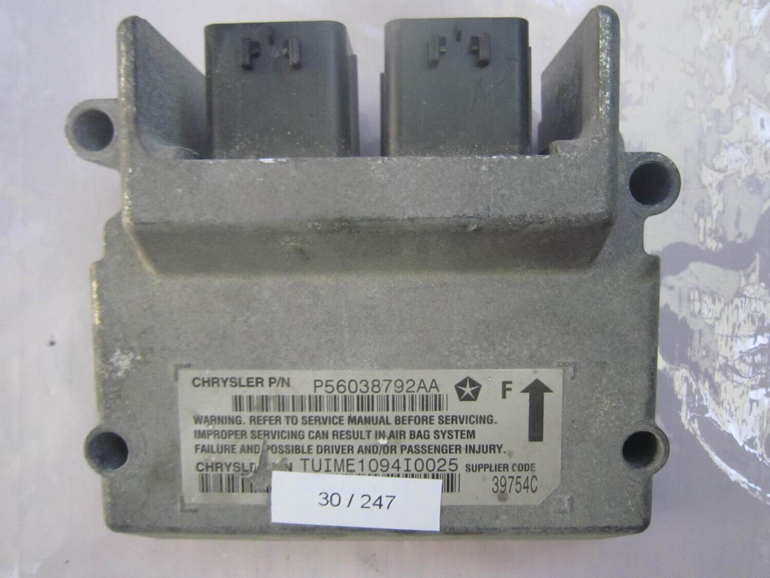 30-247 Centralina Airbag Chrysler P56038792AA 39754C JEEP GRAND CHEROKEE 30-247 Centralina Airbag Chrysler P56038792AA 39754C JEEP GRAND CHEROKEE