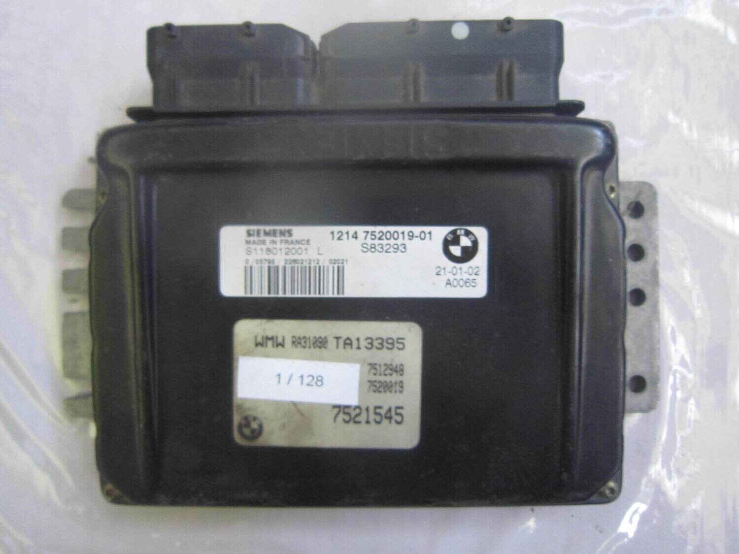 1-128 Centralina Motore Siemens S118012001 L S118012001L 1214 7520019-01 1214752001901 S83293 MINI Benzina COOPER