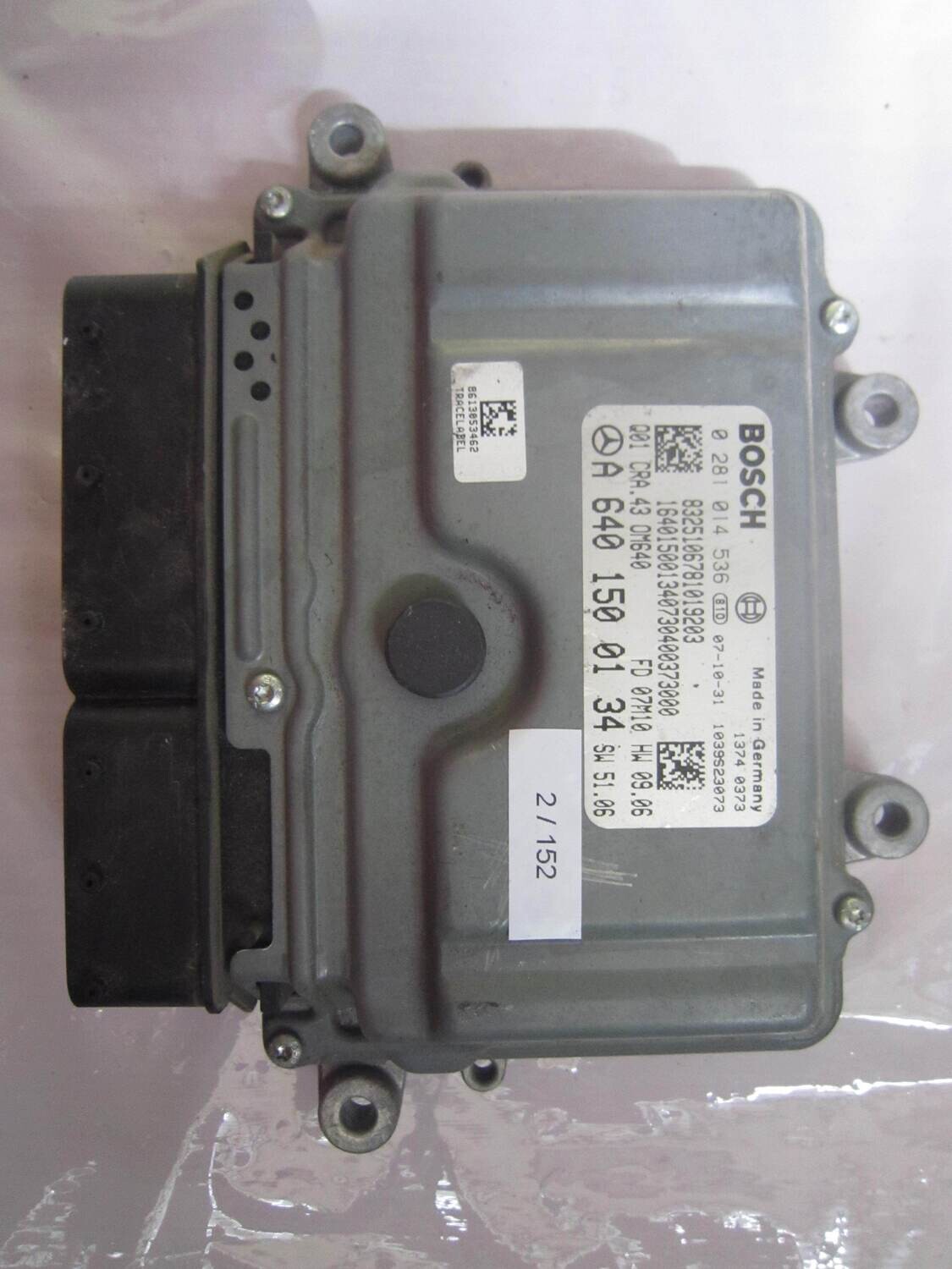 2-152 Centralina Motore Bosch 0 281 014 536 0281014536 A 640 150 01 34 A6401500134 1039S23073 CRA.43 OM640 FD 07M07 CRA.43 MERCEDES BENZ Diesel CLASSE  B 2.2