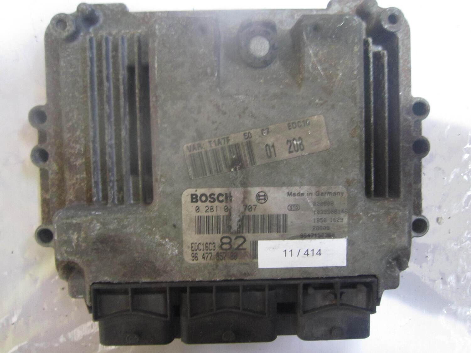 11-414 Centralina Motore Bosch 0 281 010 707 0281010707 96 477 857 80 9647785780 1039S00146 EDC16C3 CITROEN / PEUGEOT Diesel VARIE 1.4
