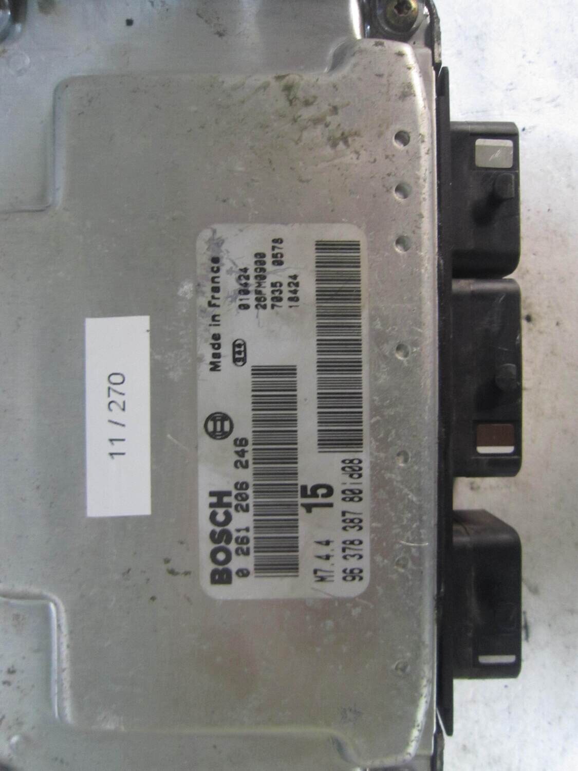 11-270 Centralina Motore Bosch 0 261 206 246 0261206246 96 378 387 80 9637838780 26FM0990 M7.4.4 CITROEN / PEUGEOT Benzina 106 1.1