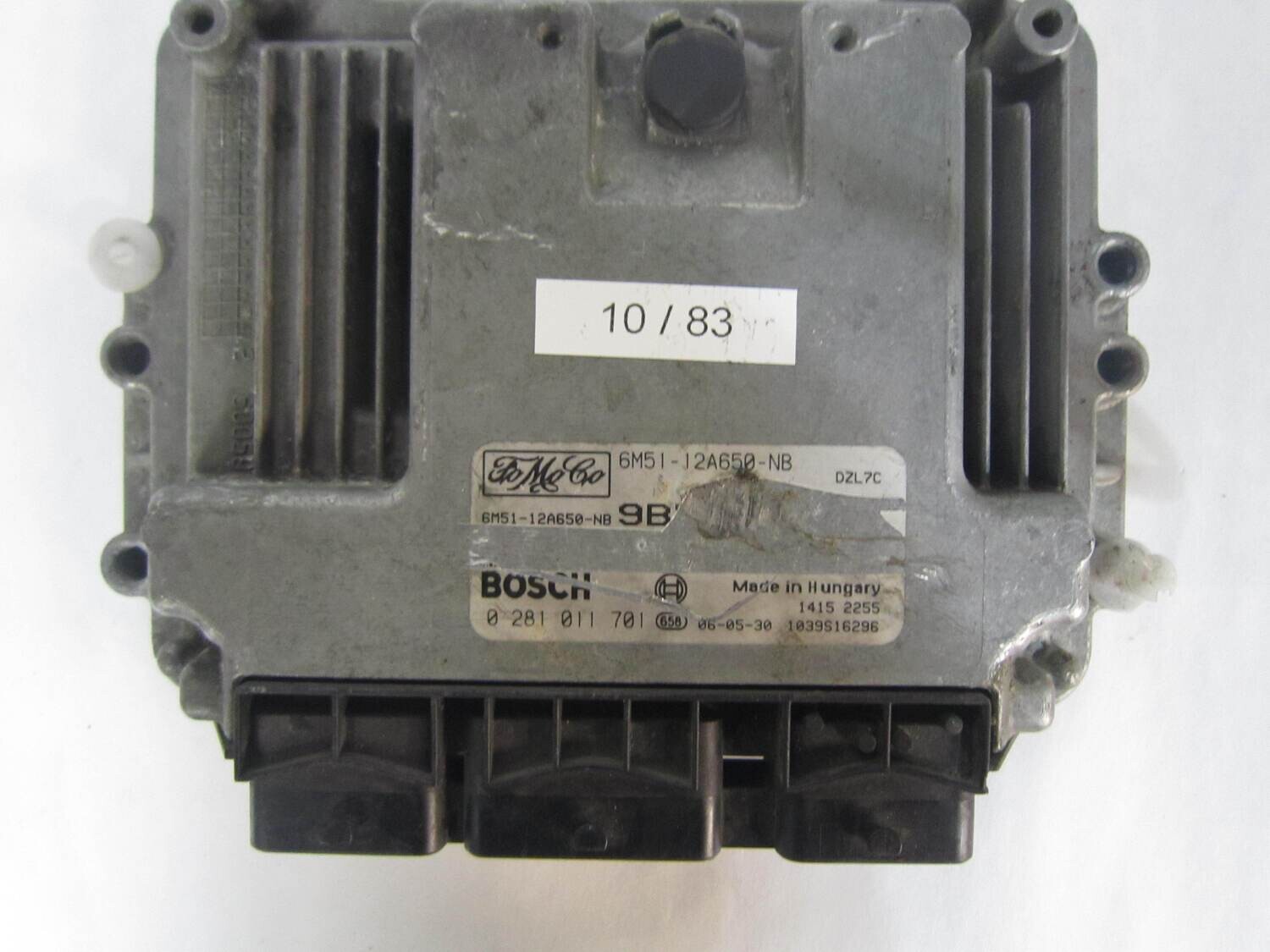 10-83 Centralina Motore Bosch 0281011701 0 281 011 701 6M51-12A650-NB 6M5112A650NB 1039S16296      FORD  FOCUS 1.6 TDCI