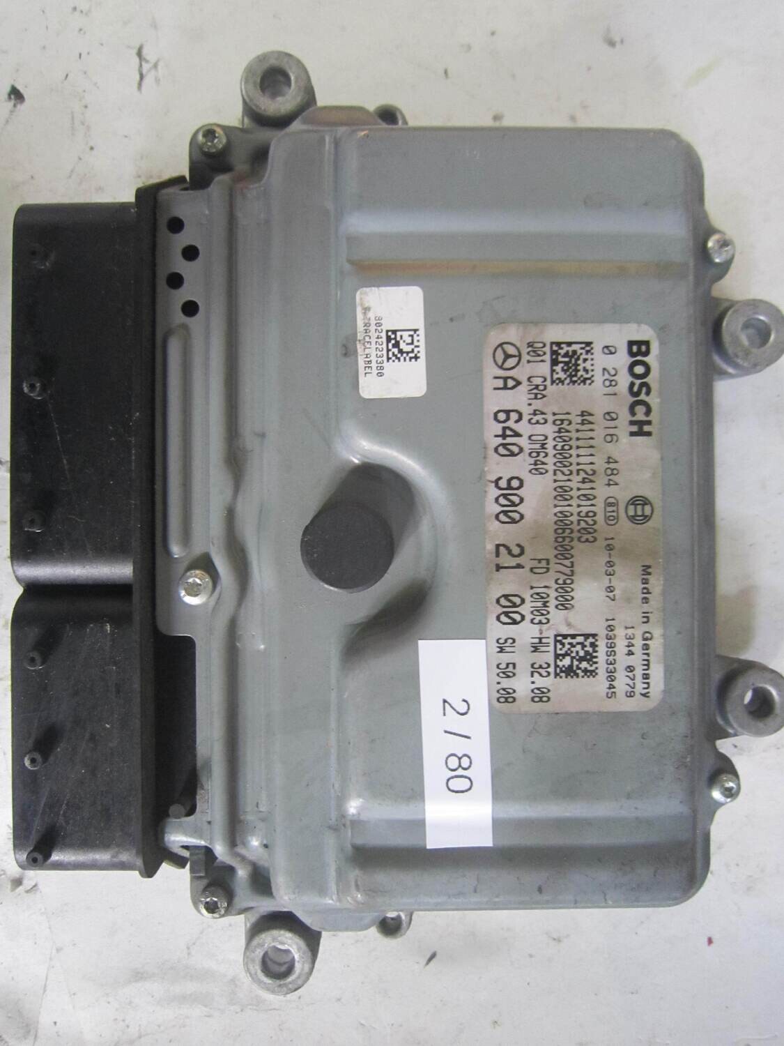 2-80 Centralina Motore Bosch 0 281 016 484 0281016484 A 640 900 21 00 A6409002100 1039S33045 CRA.43 OM640 FD 10M03 HW 32.08   SW 50.08 MERCEDES BENZ Diesel CLASSE  B B 180 2.2