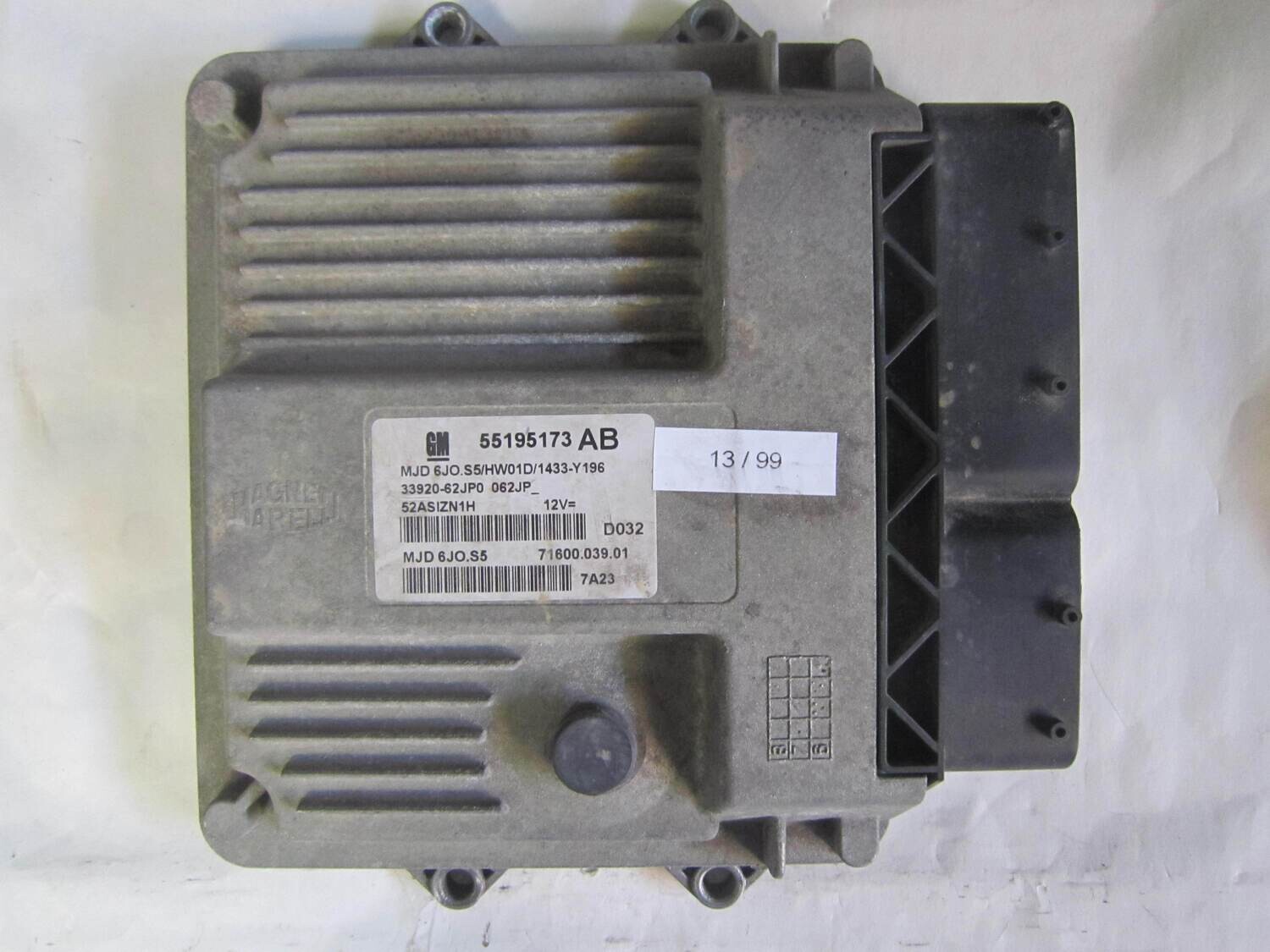 13-99 Centralina Motore Magneti Marelli 55195173 AB 55195173AB MJD 6JO.S5 MJD6JOS5 71600.039.01 HW01D/1433-Y196 OPEL VARIE 1.3
