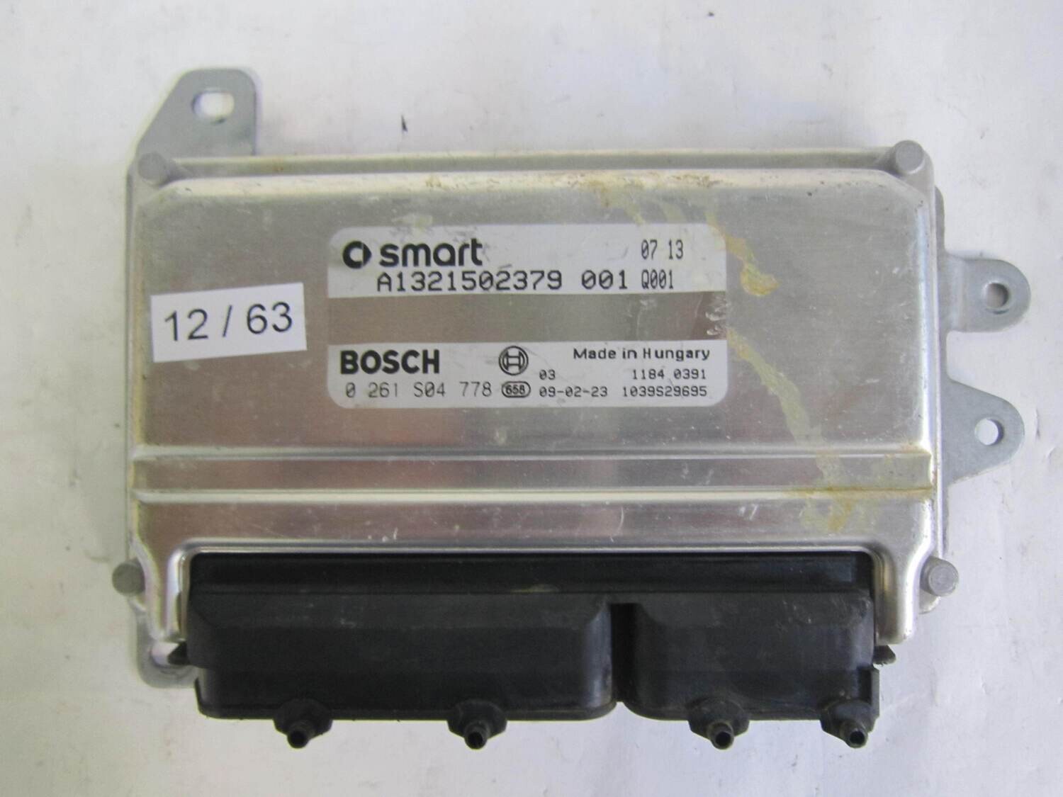 12-63 Centralina Motore Bosch 0261S04778 0 261 S04 778 A1321502379 1039S29695 SMART FORTWO 1.0 12-63 Centralina Motore Bosch 0261S04778 0 261 S04 778 A1321502379 1039S29695 SMART FORTWO 1.0