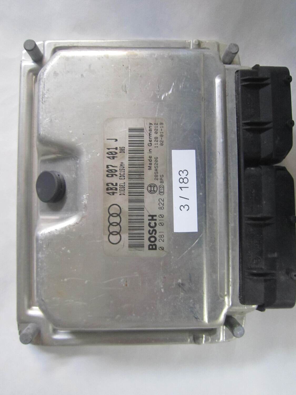 3-183 Centralina Motore Bosch 0 281 010 822 0281010822 4B2 907 401 J 4B2907401J 1039S01048 EDC15UM AUDI Diesel A 6 2.5 3-183 Centralina Motore Bosch 0 281 010 822 0281010822 4B2 907 401 J 4B2907401J 1039S01048 EDC15UM AUDI Diesel A 6 2.5