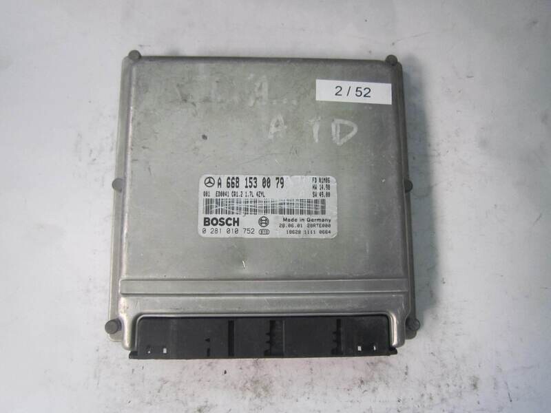 2-52 Centralina Motore Bosch 0281010752 0 281 010 752 A 668 153 00 79 A6681530079 28RTE000      MERCEDES BENZ  W168 170 1.7 CDI