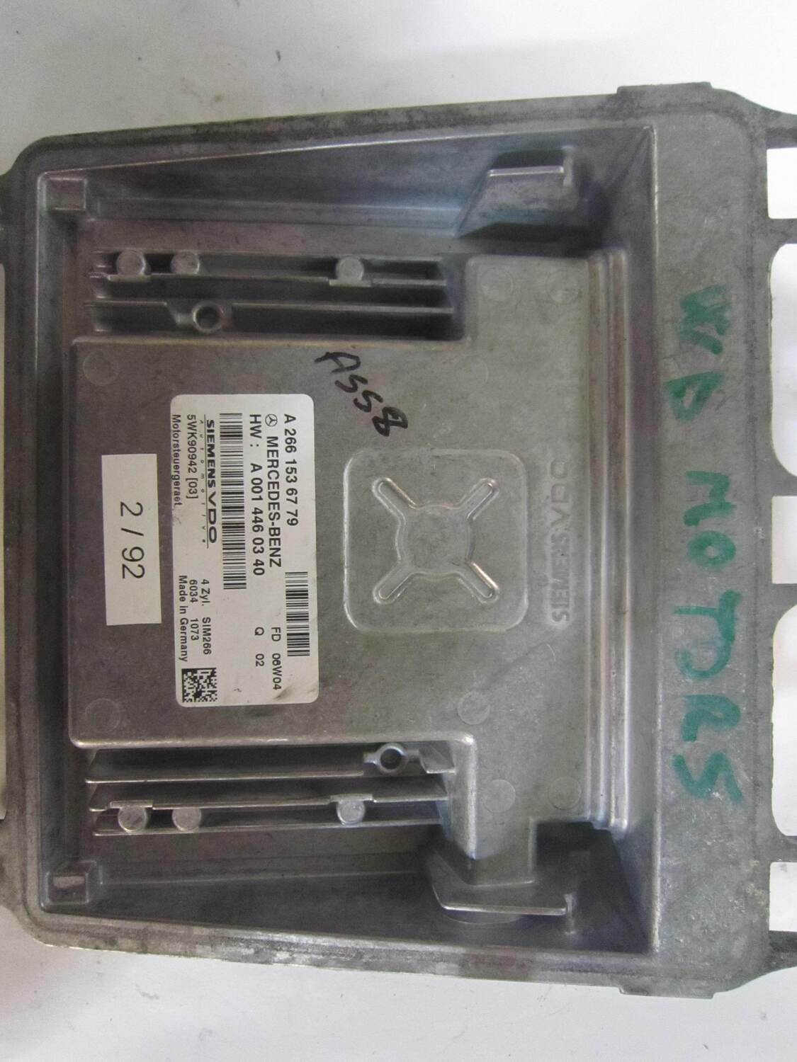 2-92 Centralina Motore Siemens 5WK9 0942 5WK90942 A 266 153 67 79 A2661536779 SIM266 A 001 446 03 40 Mercedes Diesel CLASSE A 1.7