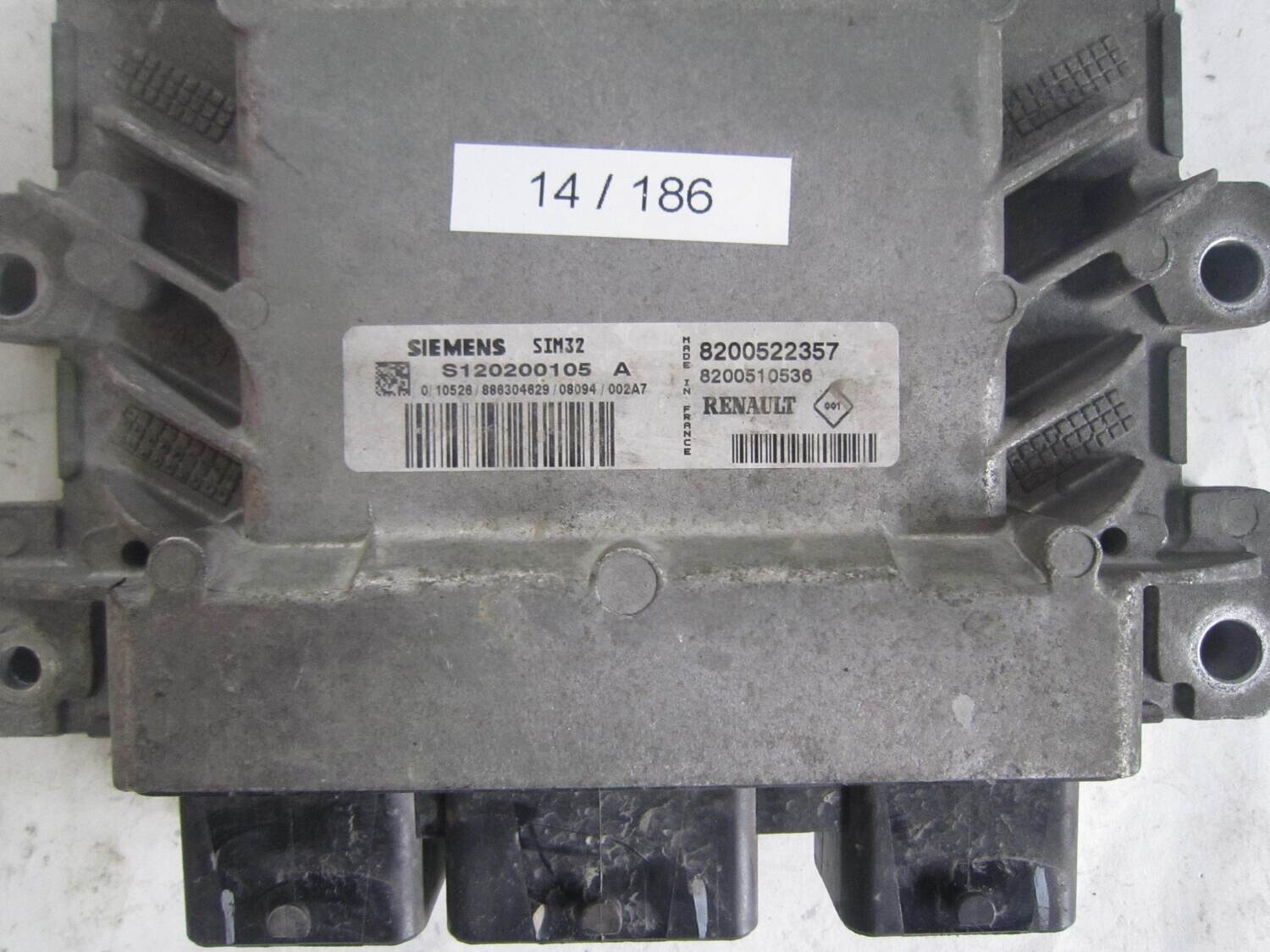 14-186 Centralina Motore Siemens S120200105A S120200105 A 8200522357 8200510536 SIM32 RENAULT CLIO 1.2 14-186 Centralina Motore Siemens S120200105A S120200105 A 8200522357 8200510536 SIM32 RENAULT CLIO 1.2