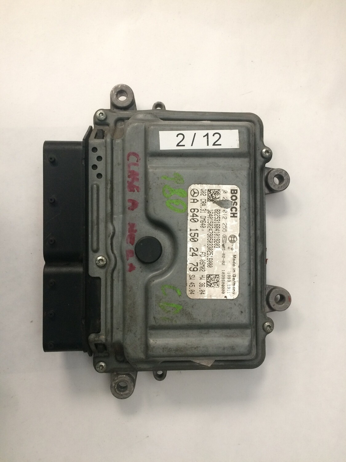 2-12 Centralina Motore Bosch 0281012255 6401502479 1039S00000 CRA.31 MERCEDES BENZ CLASSE A W169 1.8 CDI 2-12 Centralina Motore Bosch 0281012255 6401502479 1039S00000 CRA.31 MERCEDES BENZ CLASSE A W169 1.8 CDI