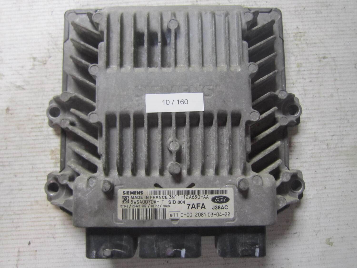 10-160 Centralina Motore Siemens 5WS40070A-T 5WS40070AT 3N11-12A650-AA 3N1112A650AA 7AFA J38AC SID 804 FORD Diesel FIESTA 1.4 10-160 Centralina Motore Siemens 5WS40070A-T 5WS40070AT 3N11-12A650-AA 3N1112A650AA 7AFA J38AC SID 804 FORD Diesel FIESTA 1.4