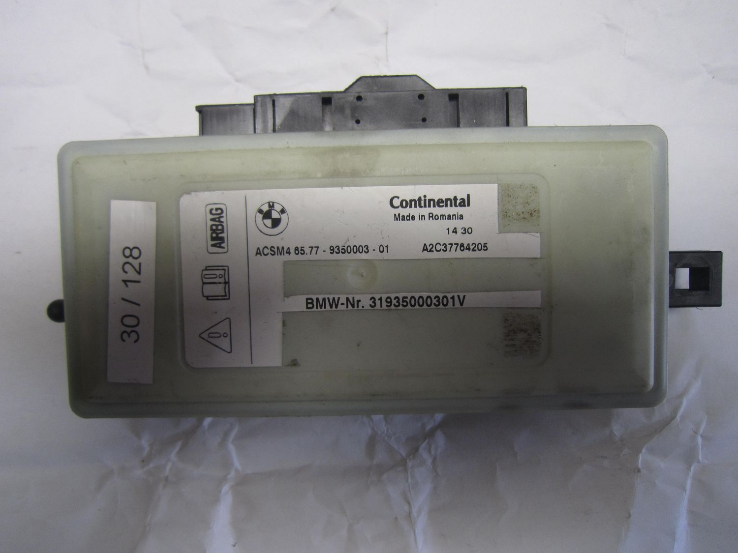 30-128 Centralina Airbag Continental A2C37764205 ACSM4 65.77 ACSM46577 31935000301V BMW SERIE 5 30-128 Centralina Airbag Continental A2C37764205 ACSM4 65.77 ACSM46577 31935000301V BMW SERIE 5